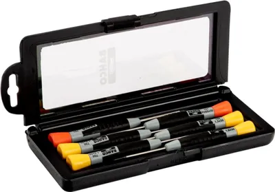 Produktbild von Bahco Satz Schraubendreher für Schlitz- und Phillips-Schrauben mit Präzisionsgriff, 1-1,8 mm und PH00-PH0 - 6-tlg.