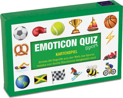 Produktbild von Sport Emoticon Quiz Gesellschaftsspiel mit 56 verschiedenen Karten