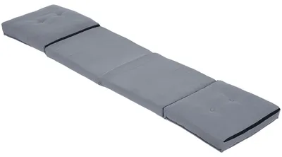 Produktbild von Klappbarer Bodenstuhl aus Cord, Bodenmatratze mit 5-fach verstellbarer Rš¹ckenlehne, 59 x 230 x 15 cm, grau