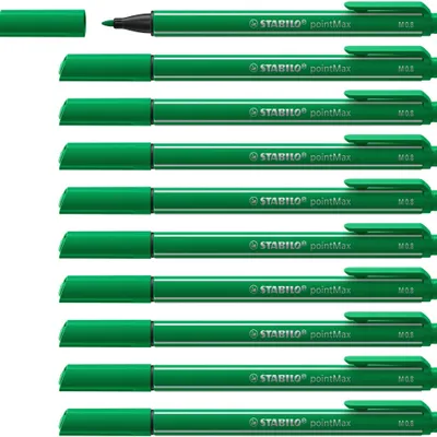 Produktbild von STABILO Filzschreiber - pointMax - 10er Pack - smaragdgrün