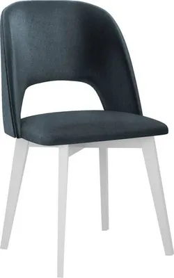 Image de Chaise de salle à manger rembourrée AFTON 7 - blanc / bleu