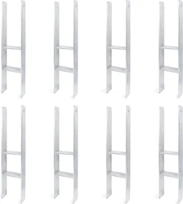 Zdjęcie produktu dla Alberts 8 x wsporniki słupków H, 161x800 mm, grubość materiału 8 mm, głębokość 60 mm, ocynkowane ogniowo
