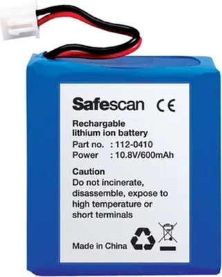 Produktbild von Safescan LB-105, 600 mAh, Lithium-Ion (Li-Ion), 10,8 V, Blau, 1 Stück(e)