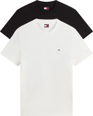 Produktbild von Tommy Jeans Herren TJM Xslim 2pack Jersey Tee EXT Dm0dm20687, Multi (Black/Ecru), XL