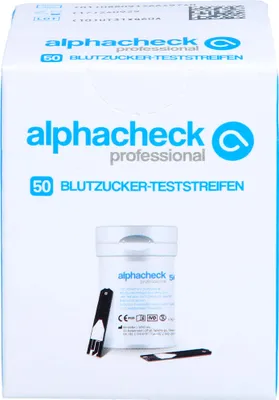 Obrázek produktu pro alphacheck professional Berger glukózové testovací proužky, 50 ks TTR