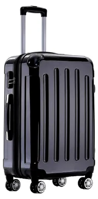 Produktbild von Zwillingsrollen 2048 Hartschale Trolley Koffer Reisekoffer in M-L-XL-Set in 15 Farben (Schwarz, M)