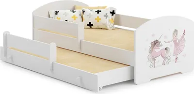 Obrázek produktu pro Manželská postel Luk 160x80 - Dívka s jednorožcem