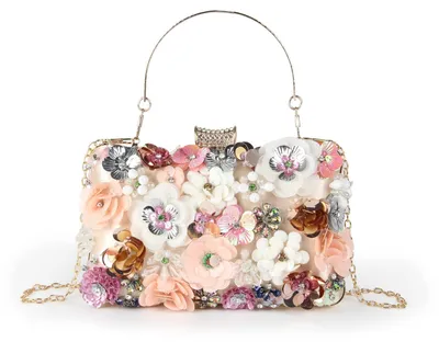 Produktbild von Elegante Floral Clutch-Handtasche für Abendveranstaltungen
