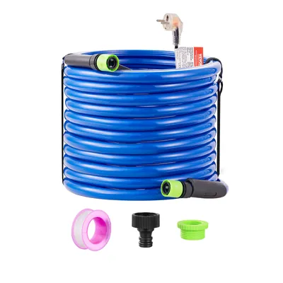 Zdjęcie produktu dla VEVOR 75ft podgrzewany wąż do wody dla kamperów, podgrzewany wąż do wody pitnej z ochroną przed zamarzaniem do -45°F, automatycznie samoregulujący, 5/8" ID z zestawem szybkozłączy, bez ołowiu i BPA