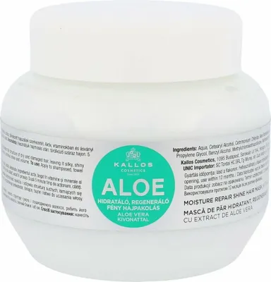 Zdjęcie produktu dla Kallos KJMN Aloe Moisture Repair Shine Hair Mask regenerująco-nawilżająca maska do włosów, 275ml
