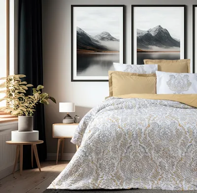 Produktbild von L'Essentiel Linge de Maison, Najva - Mustard, Ranforce-Einzelbettbezug-Set, Senf, 100 % BAUMWOLLE RANFORCE, 160 x 220 cm