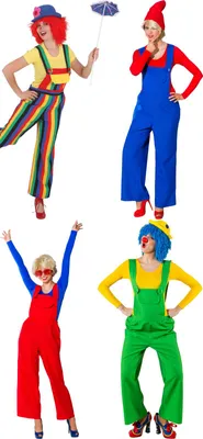 Produktbild von Latzhose Clownhose Damen Hose Karneval Fasching Kostüm 36-46