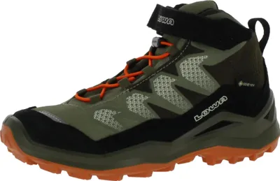 Obrázok produktu pre Lowa Maddox Pro GTX Mid VC Jr – nepremokavé a pohodlné detské turistické topánky s priľnavou podrážkou a membránou Goretex, farba: olivová/čierna, veľkosť: 28 (EU)