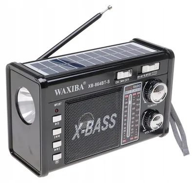 Zdjęcie produktu dla Radio PRZENOŚNE Kuchenne SOLARNE Głośnik Latarka Bluetooth Solar 1263