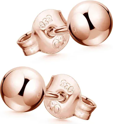Produktbild von MATERIA by Matthias Wagner Ohrstecker Rosegold Kugel aus 925 Sterling Silber rosé vergoldet SO-350