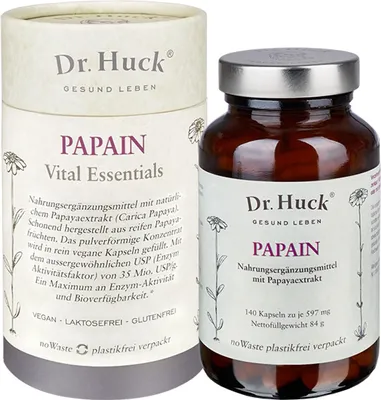 Zdjęcie produktu dla Kapsułki Dr Huck® Papaina (Papaja) Wegańskie