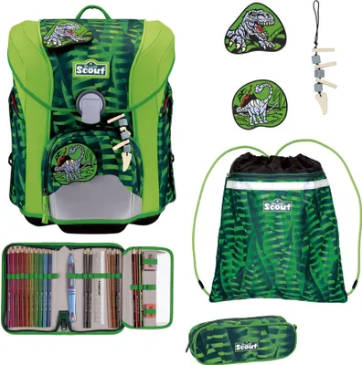 Produktbild von Scout Micro Danger Dino Schulranzen Set 4tlg.