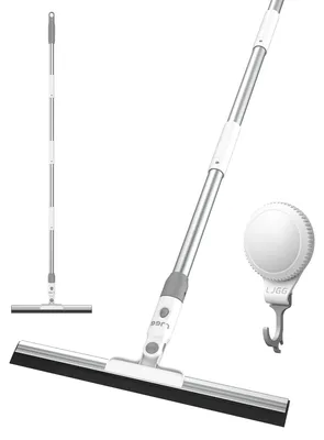 Produktbild von LJGG Abzieher für Boden, 35,6 cm Gummiabzieher mit 129,5 cm Stange aus Aluminium