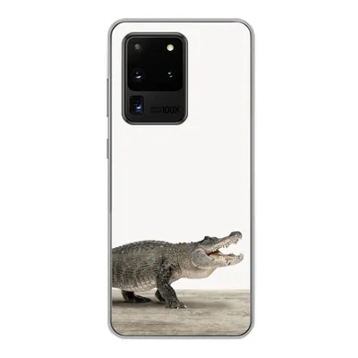 Produktbild von MuchoWow® Handyhülle Schutzhülle Hülle für Samsung Galaxy S20 Ultra Kinder - Krokodil - Junge - Kinder - Mädchen Silikon Softcase Handy Hülle - Karteninhaber