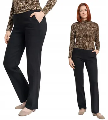 Produktbild von Damenhose, gerader Bund, elastischer Bund, bequem, modisch, MORAG XXL/3XL, SCHWARZ