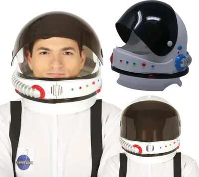 Immagine prodotto di Casco da pilota Casco da astronauta Casco da astronauta Accessori per costumi di Carnevale, Colore: Bianco