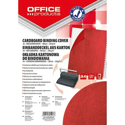 Immagine prodotto di Prodotti per ufficio > Raccoglitori a cartoncino, formato A4, 250 g/m², colore rosso, confezione da 100 pezzi