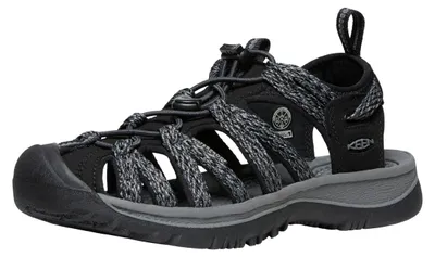 Produktbild von Keen Whisper Damen Sandalen Schwarz/Grau, Farbe:black/steel grey, Größe:38 (US 7.5)