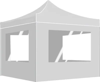 Produktbild von "im Angebot" Profi-Partyzelt Faltbar mit Wänden Aluminium 2×2m Weiß - Pavillons & Partyzelte CC20219