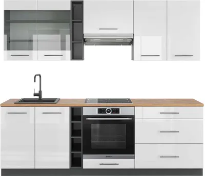 Immagine prodotto di Cucina componibile Vicco Fame-Line Bianco lucido/antracite 235 cm , PL Rovere, Model 42342