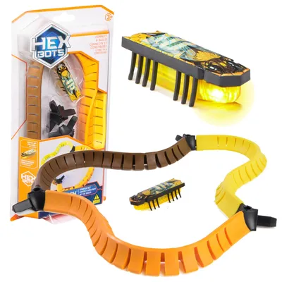 Obrázok produktu pre Hexbots Hexbug Nano Flash – žltý robot v podobe švába + štartovacia sada s dráhou
