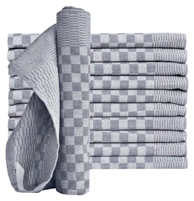 Produktbild von Geschirrtücher 50x70 cm im 10er Set aus 100% Baumwolle, Zwirn-Qualität Grubentücher Grau
