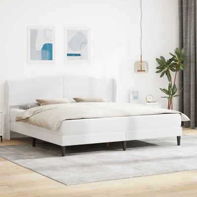 Produktbild von Möbel Bettrahmen mit Kopfteil Weiß 180 x 200 cm KunstlederKlassische Betten - Klassische Betten c4790