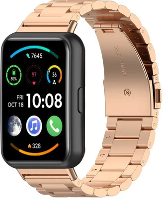 Produktbild von Strap-it Huawei Watch Fit 2 Stahlarmband (Roségold)