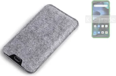 Produktbild von K-S-Trade Filz Handyhülle kompatibel mit Blackview BV5200 Schutzhülle Filztasche Filz Tasche Case Sleeve Handy Hülle Filzhülle grau