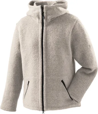 Produktbild von Kapuzenjacke W300 Mu-Jula aus 100% gewalkter Schurwolle (780g/m²), Stone, Größe M