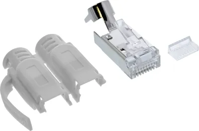 Image de InLine Crimpstecker Cat.6A RJ45 geschirmt - 3-teilig grau 100er Pack (76016A)