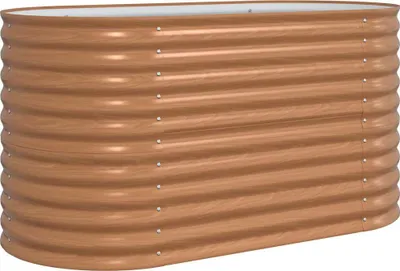 Image de vidaXL Lit surélevé brun 160 x 80 x 81 cm acier