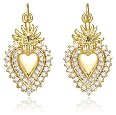 Produktbild von Set aus 2 Herzförmigen Anhängern für DIY Schmuck