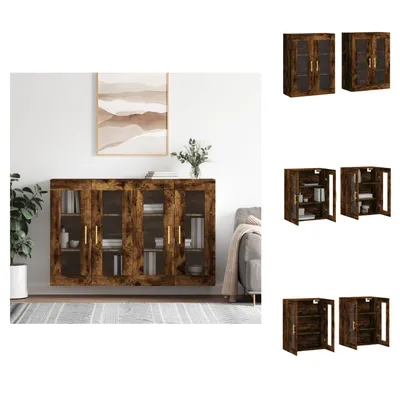 Produktbild von vidaXL Wandschränke 2 Stk. Räuchereiche Holzwerkstoff - Sideboards