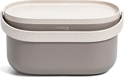 Obrázek produktu pro PLASTIA s.r.o. Nádoba na bioodpad s rámečkem a sáčky Urbalive, šedá s kávovou sedlinou