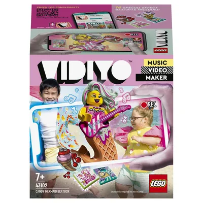 Produktbild von LEGO 43102 VIDIYO Candy Mermaid BeatBox Music Video Maker Musik Spielzeug für Kinder, AR App Set mit Meerjungfrau Minifigur