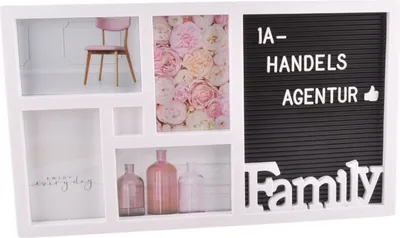 Produktbild von Multishotrahmen Bilderrahmen Fotorahmen Collage Family Deko weiß Galerie