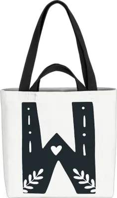 Produktbild von VOID W Buchstaben Natur Tasche 33x33x14cm,15l Einkaufs-Beutel Shopper Einkaufs-Tasche Bag