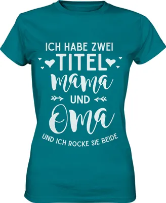 Produktbild von Mama und Oma Damen Premium T-Shirt – Diva Blue / XXL