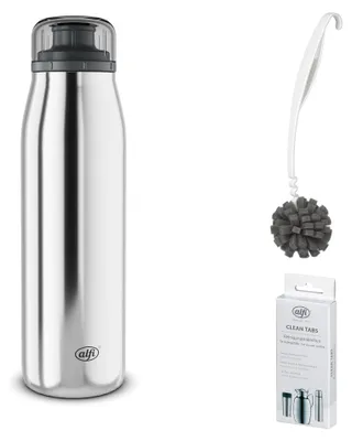 Zdjęcie produktu dla alfi ISO BOTTLE Trinkflasche – Vorteilsset mit Reinigungsbürste CLEAN FIX 30 cm + CLEAN TABS (20 Stück)