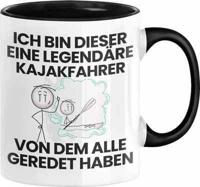 Produktbild von Kajakfahrer Geschenk Tasse Lustige Geschenkidee Geburtstag für Kajakfahrer Ich Bin Dieser Legendäre Kajakfahrer Von Dem Alle Geredet Haben Kaffee-Becher (Schwarz)