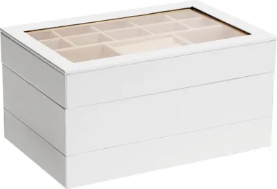 Produktbild von ADEL DREAM Stapelbares Schmucktablett Schmuckschatpfanne Aufbewahrung Schublade Lagerung-3 Folien Schmuck Aufbewahrung Damen Schmuckschatpfe.