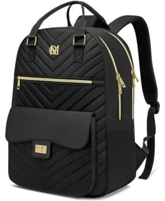 Immagine prodotto di Zaino da donna, 17,3 pollici, borsa per laptop, colore nero, con porta USB per la ricarica