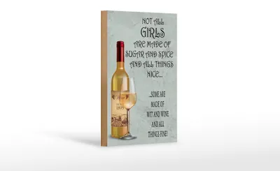 Produktbild von Holzschild Spruch 12x18cm not all girls made of sugar and