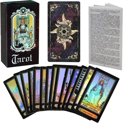 Productafbeelding van Dek vintage tarot kaarten - Set van 78 - Universele vintage waarzeggerij toekomst vertellen game